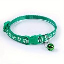 Collier coloré réglable pour chats avec clochette Fermeture de sécurité Imprimé de pattes Largeur 1 cm Longueur 19 x 32 cm 13