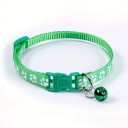 Collier coloré réglable pour chats avec clochette Fermeture de sécurité Imprimé de pattes Largeur 1 cm Longueur 19 x 32 cm 9