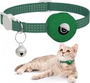 Collier de chat réfléchissant avec support pour AirTag Collier de sécurité avec grelot Collier ajustable contre la perte des animaux de compagnie 12