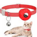 Collier de chat réfléchissant avec support pour AirTag Collier de sécurité avec grelot Collier ajustable contre la perte des animaux 4