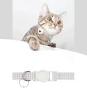 Collier de chat réfléchissant avec support pour AirTag Collier de sécurité avec grelot Collier ajustable contre la perte des animaux 11