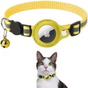 Collier de sécurité pour chat avec support pour puce de localisation Collier réfléchissant ajustable avec clochette 22–32 cm 10