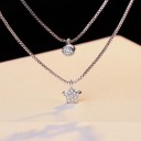 Collier double pour femme avec étoile 2