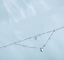 Collier double pour femmes avec cœur G613 6