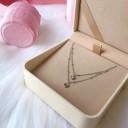 Collier double pour femmes avec cœur G613 3