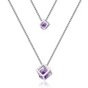 Collier double pour femmes avec des cristaux 6