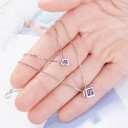 Collier double pour femmes avec des cristaux 4