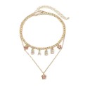 Collier double pour femmes avec des papillons 3