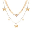 Collier double pour femmes avec des papillons G809 1