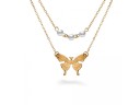 Collier double pour femmes avec des papillons G809 2
