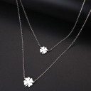 Collier double pour femmes avec pendentifs D259 1