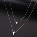 Collier double pour femmes avec pendentifs D259 2