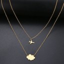 Collier double pour femmes avec pendentifs 2