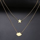 Collier double pour femmes avec pendentifs 1