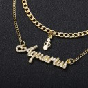 Collier double pour femmes signe du zodiaque 4
