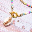 Collier en perles pour femmes avec coquillage 2