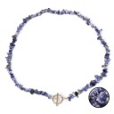 Collier en pierres naturelles colorées longueur 45 cm chaîne réglable en or fermoir en zinc 7