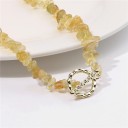 Collier en pierres naturelles colorées longueur 45 cm chaîne réglable en or fermoir en zinc 2