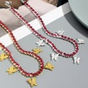 Collier en pierres pour femmes avec des papillons 2