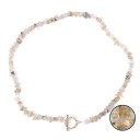 Collier en quartz rutile longueur 45 cm ajustable pierres transparentes chaîne dorée fermoir en zinc pour femmes 2