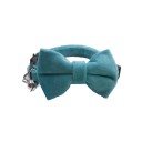 Collier en velours pour chats et petits chiens 1 x 28 cm Boucle de sécurité Nœud Cloche Réglable Collier décoratif 6