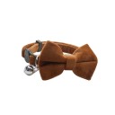 Collier en velours pour chats et petits chiens 1 x 28 cm Boucle de sécurité Nœud Cloche Réglable Collier décoratif 7