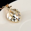 Collier et boucles d'oreilles en forme de cœur J721 4