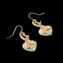 Collier et boucles d'oreilles en forme de cœur J721 6