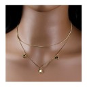 Collier et bracelet en acier inoxydable au design céleste Ensemble élégant pour femmes avec éclat Accessoire stylé pour les fêtes et le quotidien 2