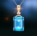 Collier féminin avec pendentif D587 4