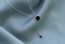 Collier féminin avec pendentif rond D449 5