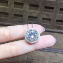 Collier féminin avec pendentif rond D522 3