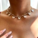 Collier féminin avec pendentifs D129 8