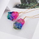 Collier féminin avec pierre colorée 6