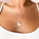 Collier femme avec cadenas en forme de cœur 2