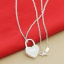 Collier femme avec cadenas en forme de cœur 4