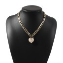 Collier femme avec cœur en perles D294 2