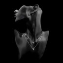 Collier femme avec cristal et cœur 2