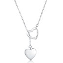 Collier Femme avec Double Cœur 1