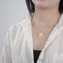 Collier femme avec feuille D542 3