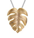 Collier femme avec feuille D542 4