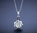 Collier femme avec fleur D424 2