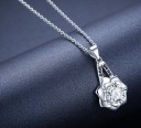 Collier femme avec fleur D424 3