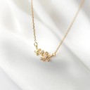 Collier femme avec fleur D624 6