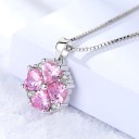 Collier femme avec fleur D673 3