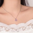 Collier femme avec fleur D673 6