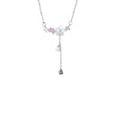 Collier femme avec fleur D714 1
