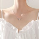 Collier femme avec fleur D714 2