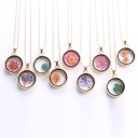 Collier femme avec fleur dans un cercle 1