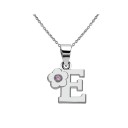 Collier femme avec lettre et fleur 10